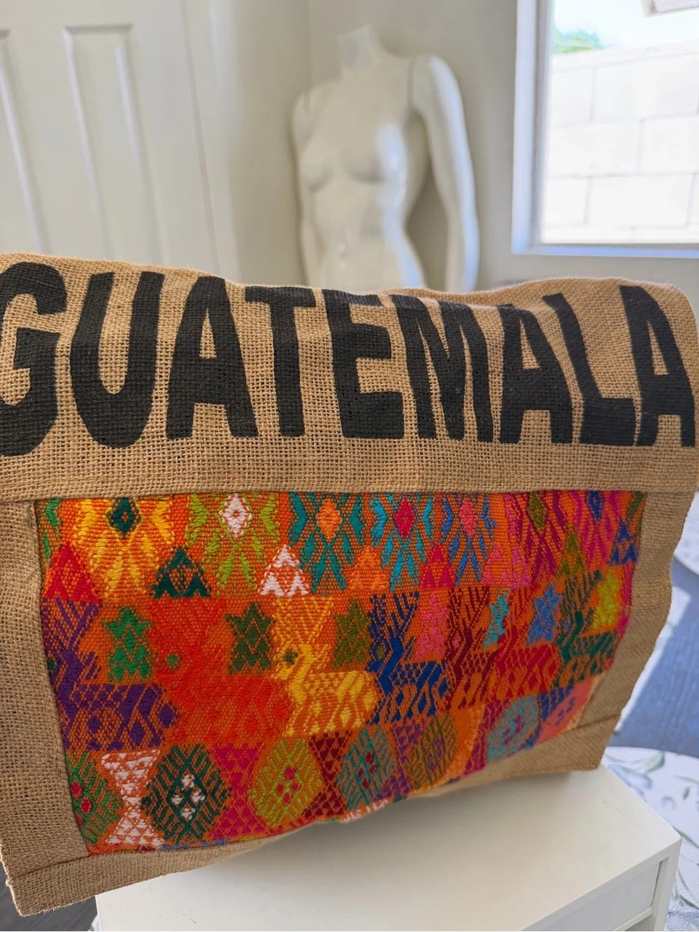 Guatemala Textured Woven Flap Messenger Bag - Multicolor